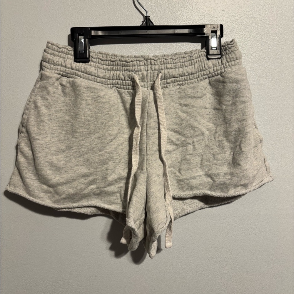 American Eagle Outfitters Gray Sweat Shorts with Elastic Waistband